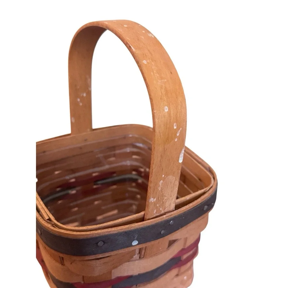 Longaberger 1993 Inaugural Basket W Plastic Liner And Booklet - Cute